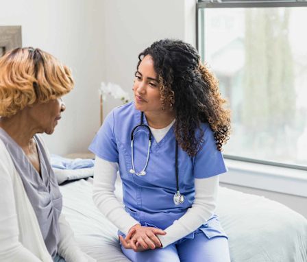 NP speaking to patient